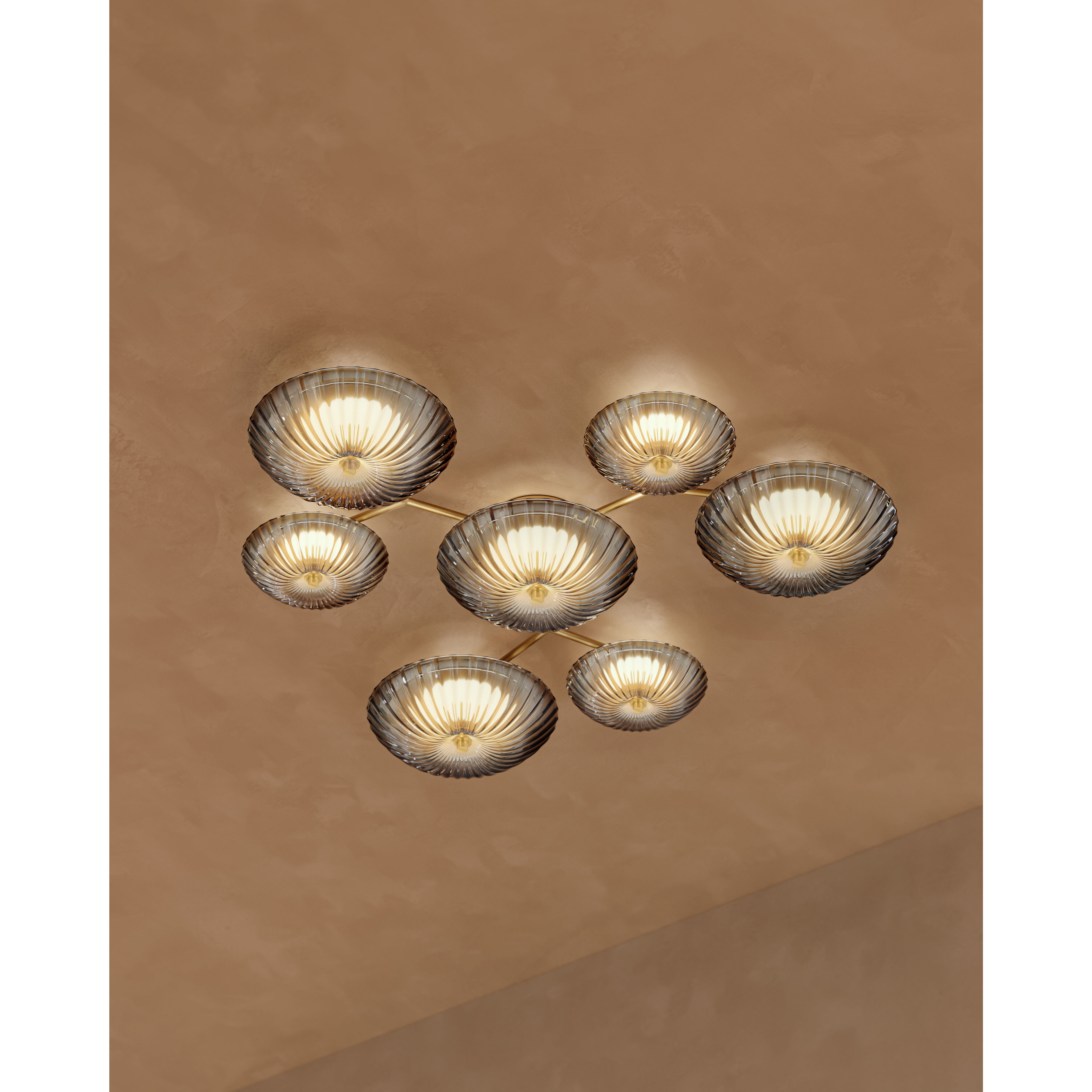 Birmingham LED 51.5 inch Vintage Polished Brass Flush Mount Ceiling Light